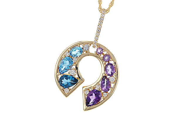 L292-76865: NECKLACE 1.77 SEMI-PREC (AMY & BT) 1.90 TGW