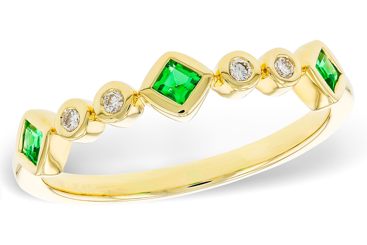 L292-77801: LDS WED RG .14 TW EMERALD .19 TGW