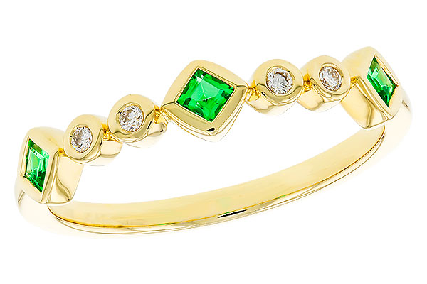 L292-77801: LDS WED RG .14 TW EMERALD .19 TGW