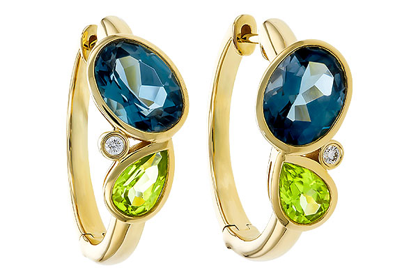 L292-81420: EARRINGS 2.97 SEMI-PREC (PER,LBT) 3.00 TGW