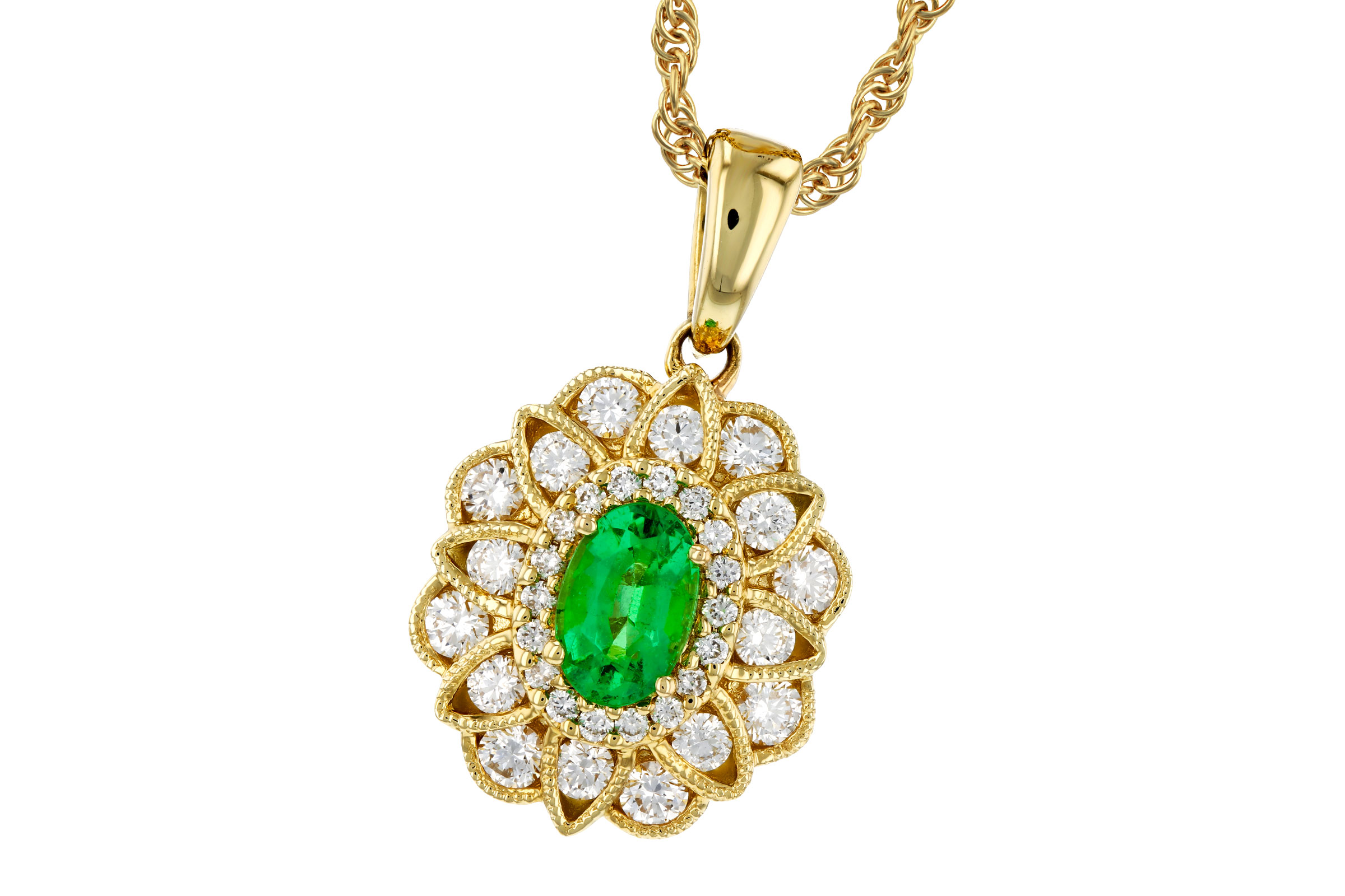 L293-65047: NECK .46 EMERALD .98 TGW (6X4 EMER)