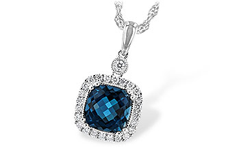 M207-28638: NECK 1.63 LONDON BLUE TOPAZ 1.80 TGW (7MM LBT)