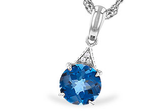 M291-86847: NECK 1.60 LONDON BLUE TOPAZ 1.61 TGW (7MM RD)