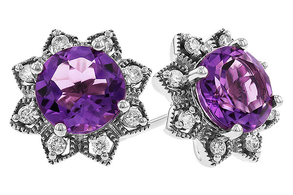 M291-86901: EARR 2.07 TW AMETHYST 2.25 TGW (7MM RD)