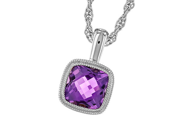 M291-88638: NECKLACE .82 AMETHYST