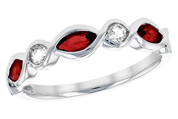 M292-74129: LDS RG .52 TW GARNET .64 TGW
