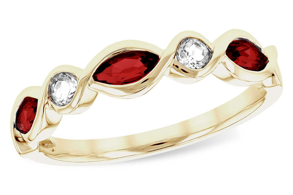 M292-74129: LDS RG .52 TW GARNET .64 TGW