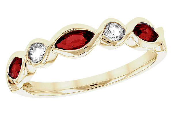 M292-74129: LDS RG .52 TW GARNET .64 TGW