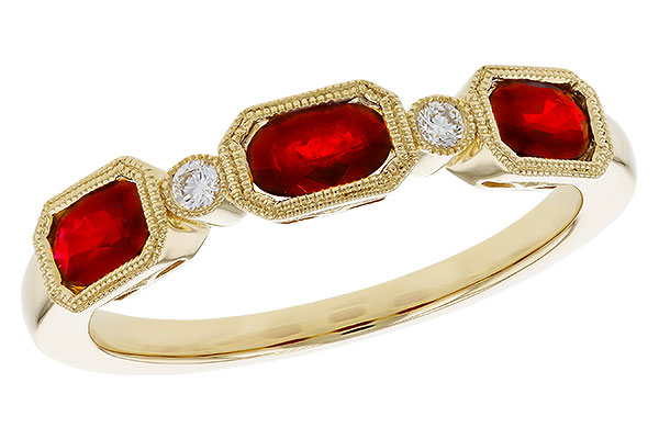 M292-75038: LDS WED RG .72 RUBY .77 TGW (4x3MM RUBY)