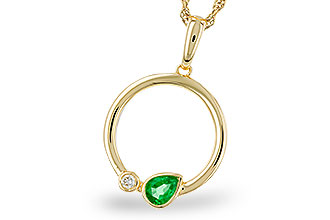 M292-75065: NECKLACE .20 EMERALD .22 TGW
