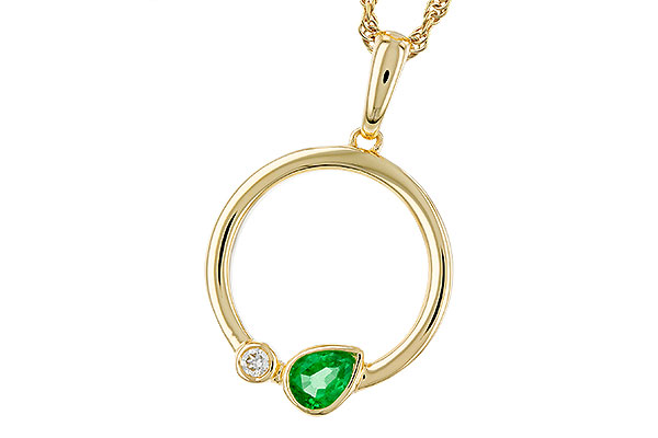 M292-75065: NECKLACE .20 EMERALD .22 TGW