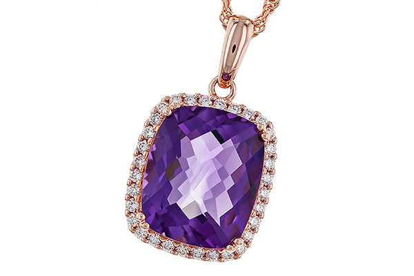 M292-75956: NECKLACE 4.57 AMETHYST 4.81 TGW (12x10MM CU)