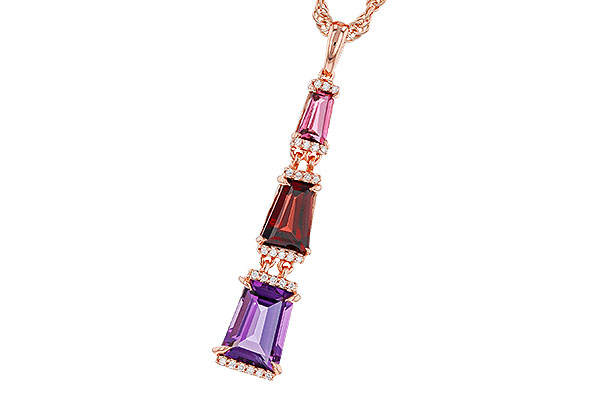 M292-76856: NECKLACE 2.32 SEMI-PREC (PT,GT,AMY) 2.37 TGW