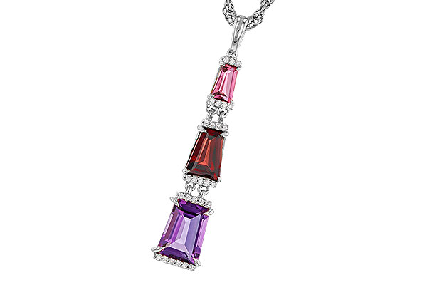 M292-76856: NECKLACE 2.32 SEMI-PREC (PT,GT,AMY) 2.37 TGW