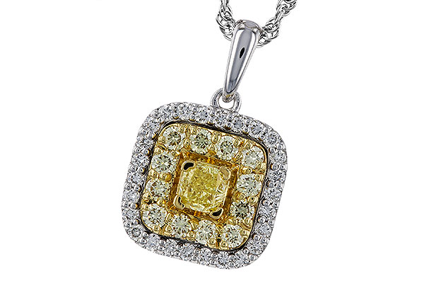 M292-76865: NECK .23 FANCY YELLOW DIAMONDS .65 TW