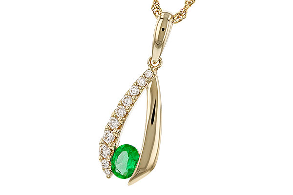 M292-78638: NECKLACE .28 EMERALD .45 TGW (5x4 EMER)