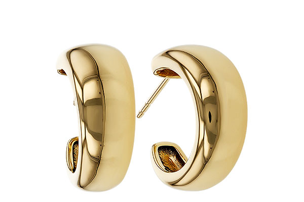 M292-80474: GOLD EARRINGS (16MM)