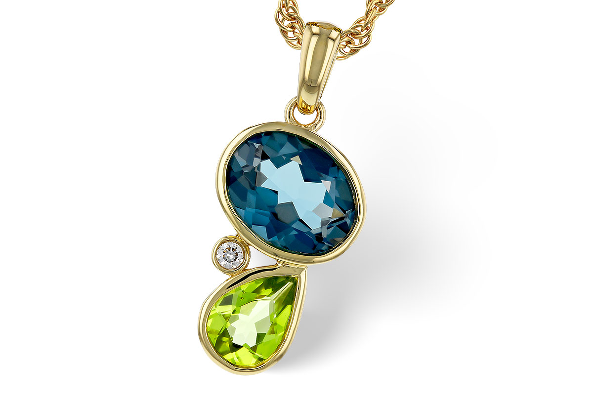 M292-81401: NECKLACE 2.43 SEMI-PREC (PER,LBT) 2.45 TGW