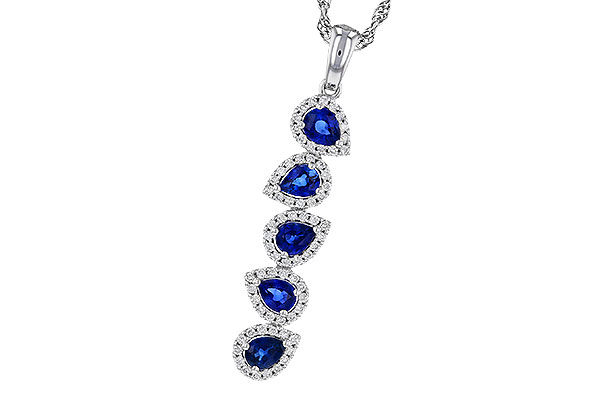 M292-81447: NECKLACE .95 TW SAPPIRE 1.19 TGW