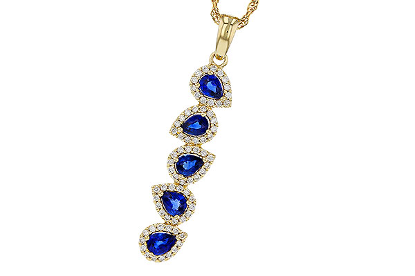 M292-81447: NECKLACE .95 TW SAPPHIRE 1.19 TGW