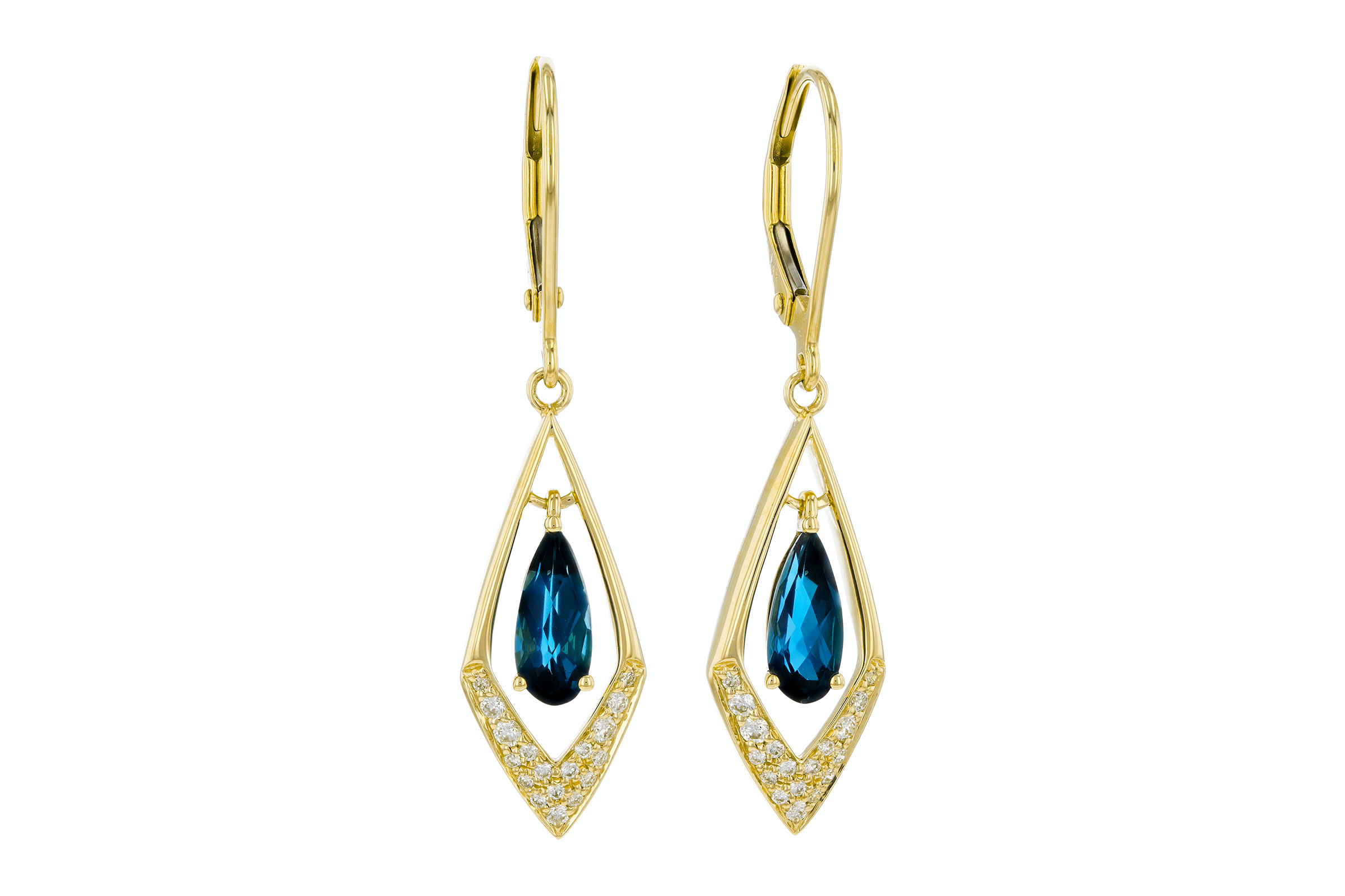 M293-65929: EARR 1.07 TW LONDON BLUE TOPAZ 1.22 TGW