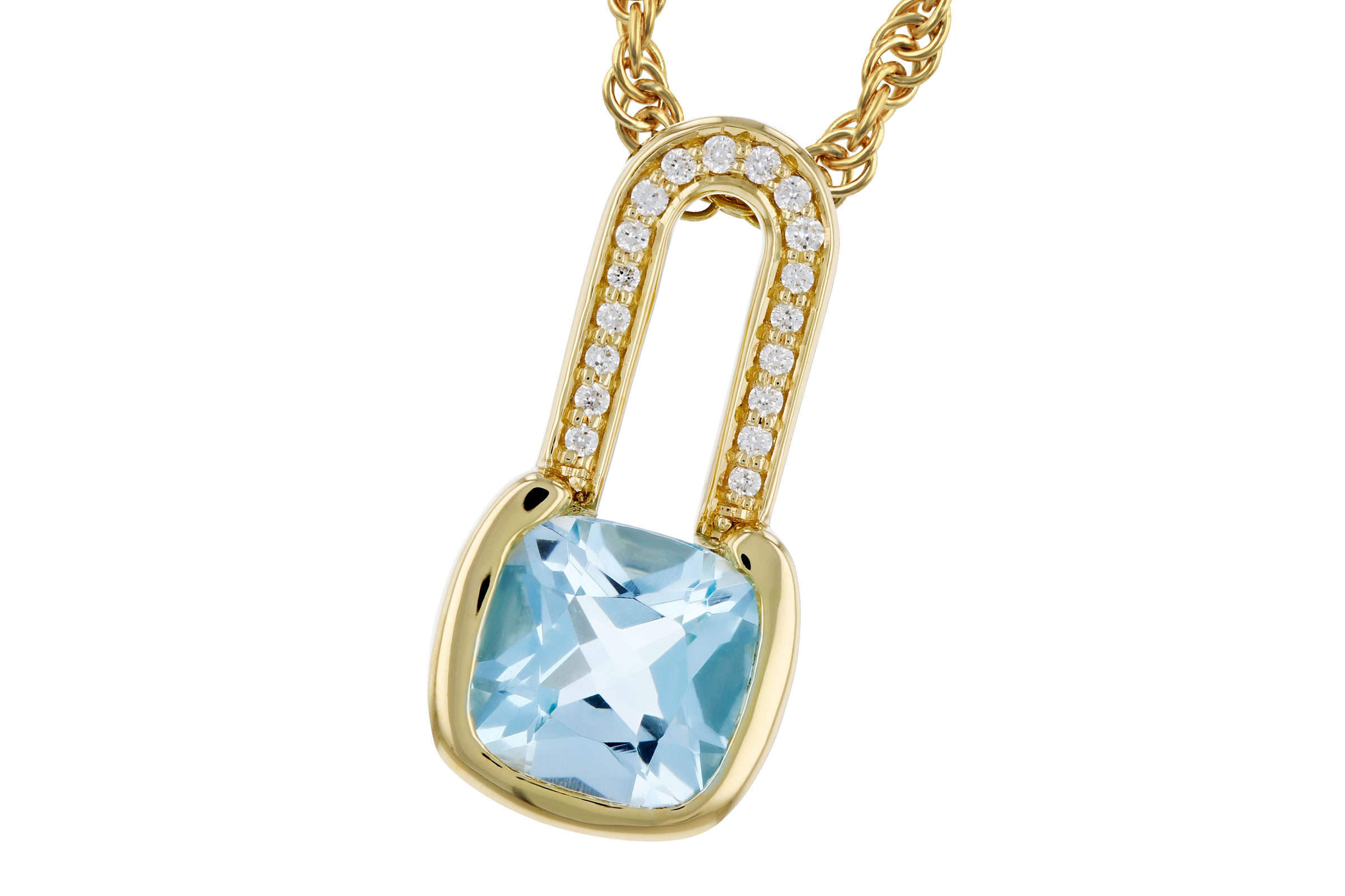 M293-66829: NECKLACE .91 SKY BLUE TOPAZ .95 TGW (6MM BT)