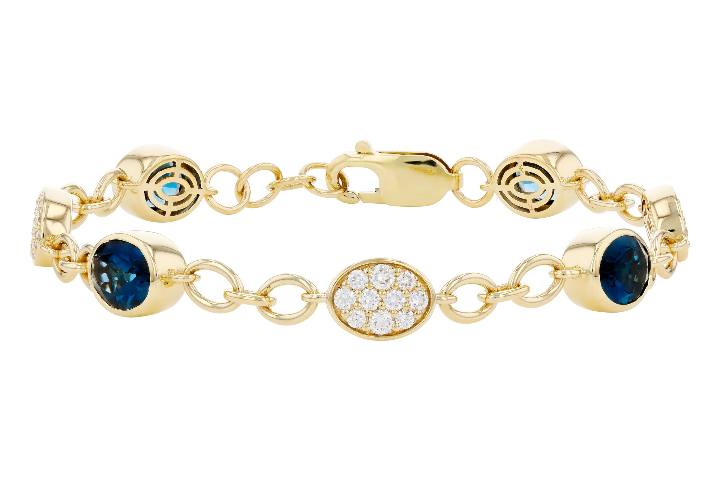 M293-66874: BRACELET 5.24 TW LONDON BLUE TOPAZ 6.00 TGW (7")